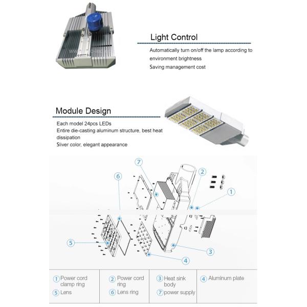 High Luminance IP67 180w LED Street Light For Outdoor Newest Design Aluminum Shell