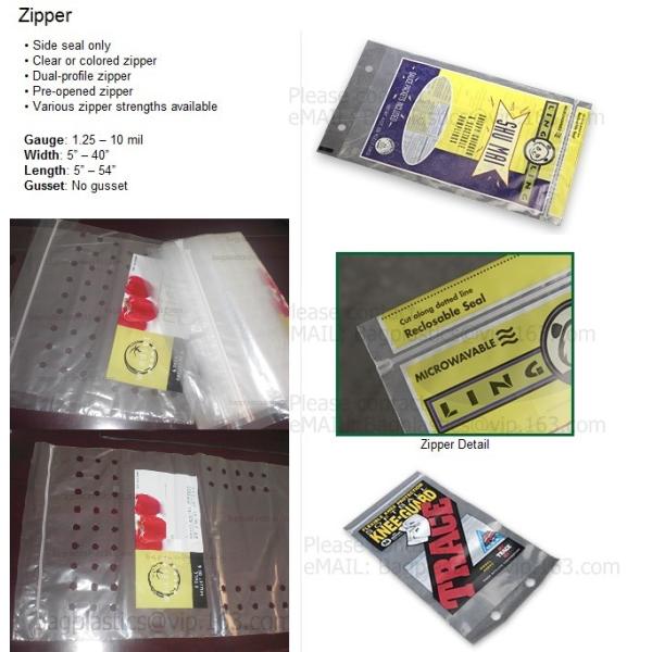 Zipper BAG, Zip, Zip Lock, Slider, Reclosable, Reusable, Resealable