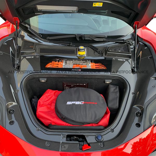 2019 Ferrari SF90 OEM Type Dry Carbon Fiber Body Kits Front Lip Side Skirts Rear Diffuser Rear Spoiler Rear Wing Package