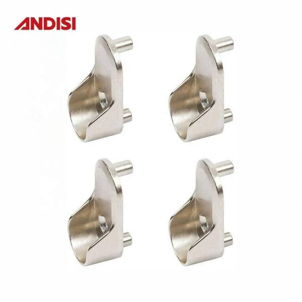 Closet Rod End Support Flange 16mm Nickel Plated Oval Cabinet Wardrobe Rail Bracket
