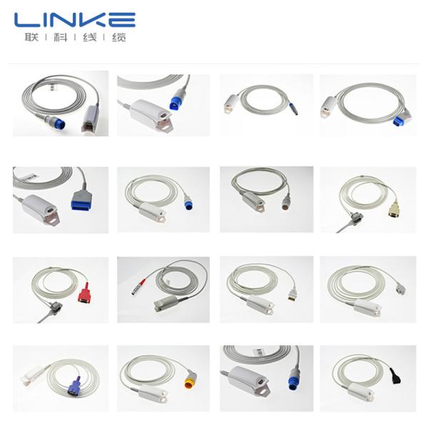 Reusable Medical SpO2 Adapter Cable with Tinned Copper Core for High Voltage Applications