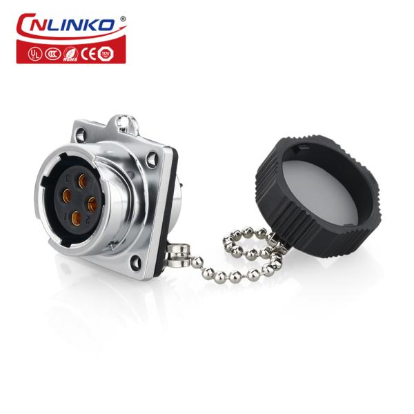 CNLINKO M20 4 Pin Waterproof Connector Plug Socket Male Female Panel Mount Power Cable Connector Rated Current 20A