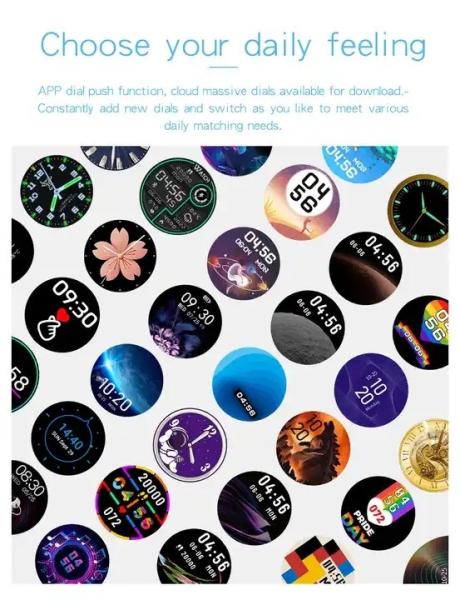 AI Medical Diagnosis Smartwatch ECG+PPG+HRV Body Temperature Heart Rate
