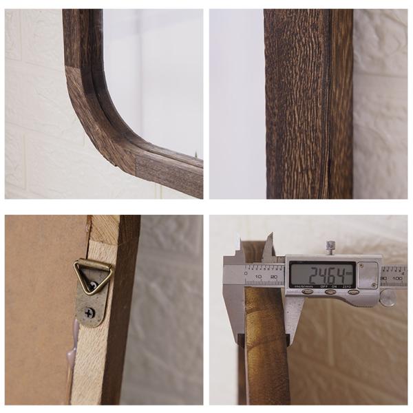 Современная арка полная длина Антикварный наклейка с деревянным зеркалом для декора ванной комнаты