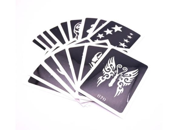 Black Color Temporary Tattoo Template With 108 Patterns Content