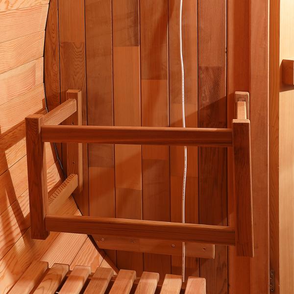 Panoramic View Outdoor Wood Barrel Sauna Rooms Red Cedar