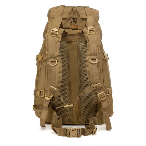 Large Capacity Black Backpack for Outdoor Sport made of PVC Lining and 600D Polyester