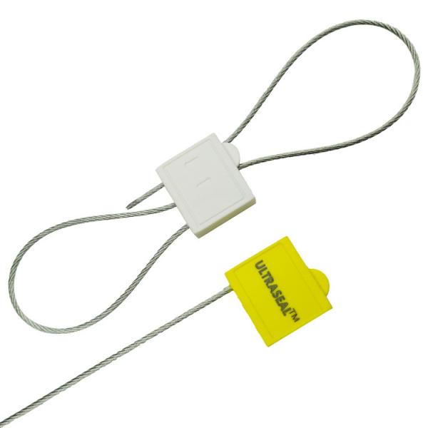 Double Lock Security Plastic Cable Seal Galvanized Steel for 2.29 KN Tensile Strength