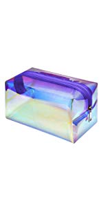 Small Clear PVC Waterproof Bag with Zipper Closure, Mini Portable Transparent Plastic Organizer Pouch for Cosmetic, Make