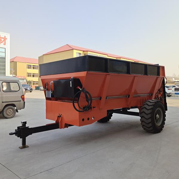 Efficient Double Vertical Winch Fertilizer Spreader for Large-Scale Farming with 6-12 m³ Hopper Volume