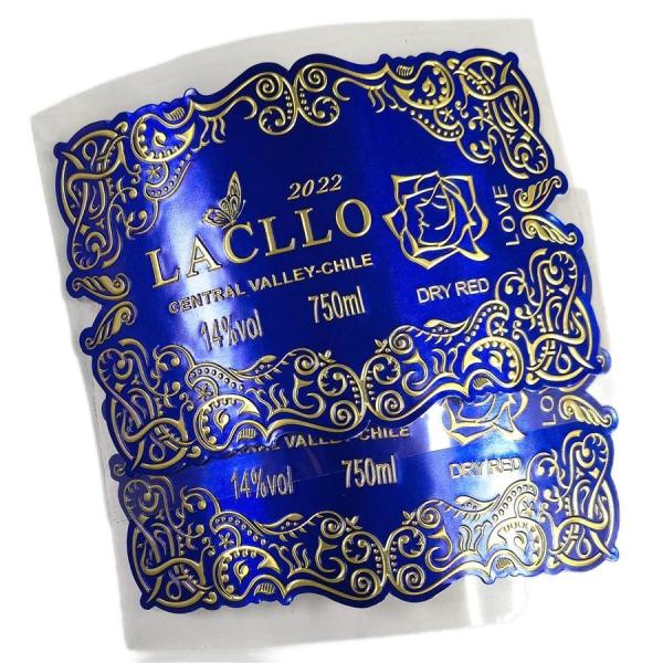 Private Custom Permanent Adhesive Metal Wine Aluminum Sticker Label with Full-automatic Production Line