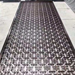 Tabique decorativo del oro del diseño de pantalla del panel del metal