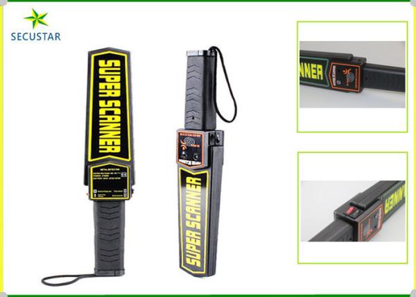 Leather Belt Handy Battery Charger Hand Held Metal Detector With Alarm Indication Light