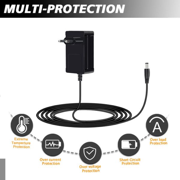 24V 2A Wall Power Adapter for 3D Printer & CNC with Multiple Protections and Universal Compatibility