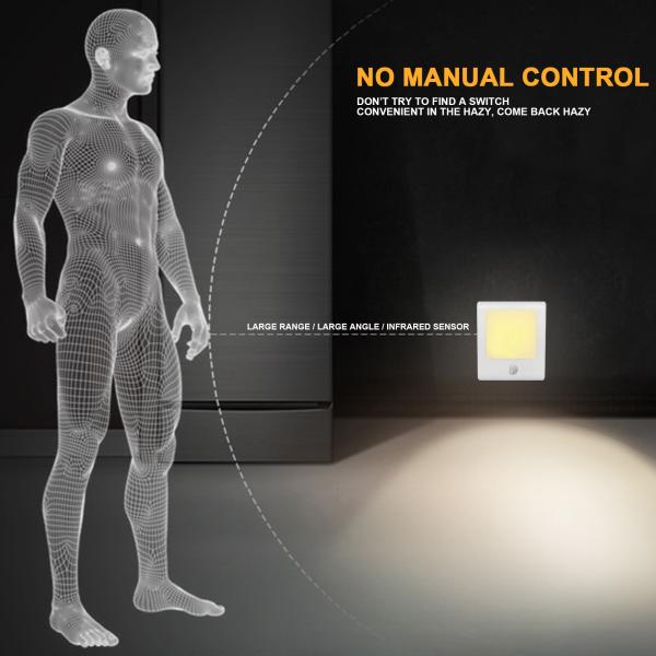 Dusk to Dawn Brightness Adjustable Plug in Motion Sensor LED Night Light