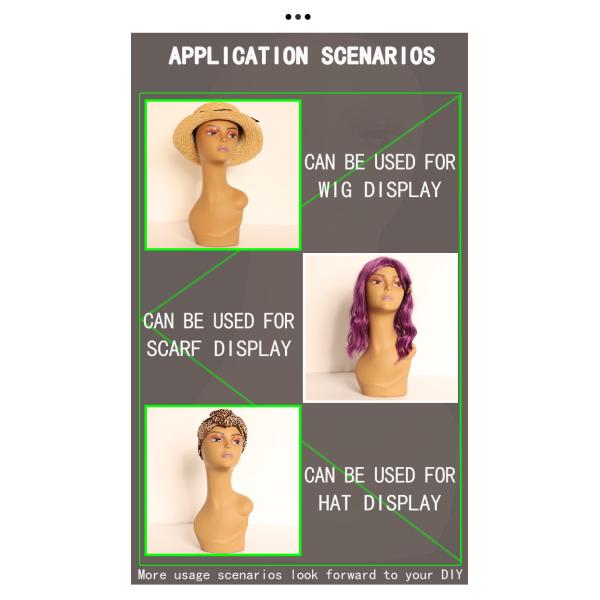 Pq-12 Very Durable Wig Training Mannequin African American Face Rigorous Workmanship