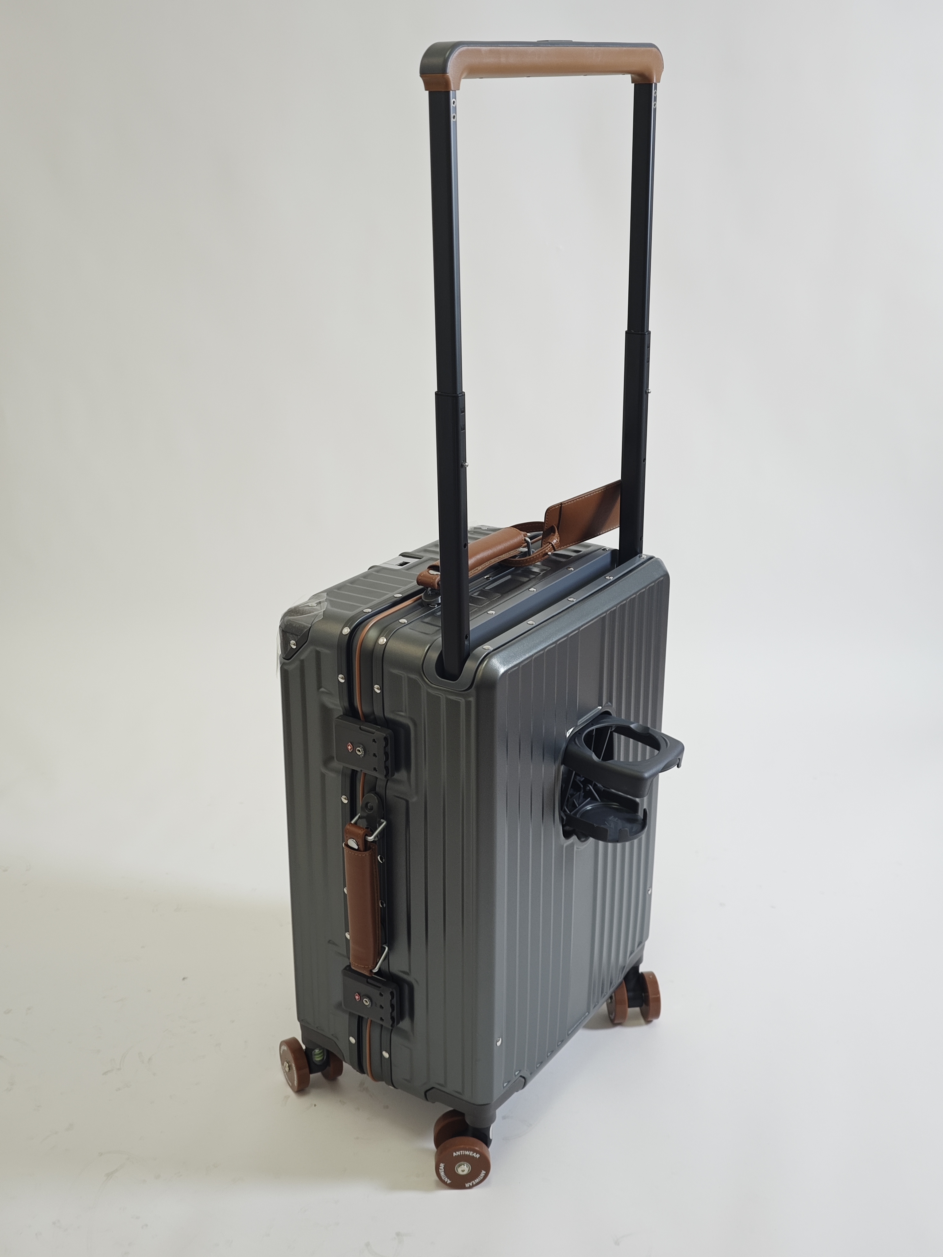 Unisex Large Trolley Case Suitcase Aluminum Frame Durable PC Material TSA Full Travel Luggage Set Fashionable Spinner Outdoors