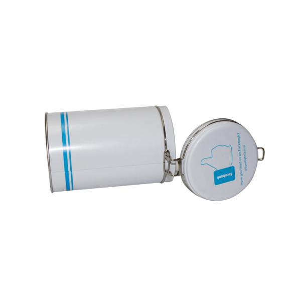 Coffee Tin Can Round Tin Containers with Lids Cylinder Metal Coffee Box