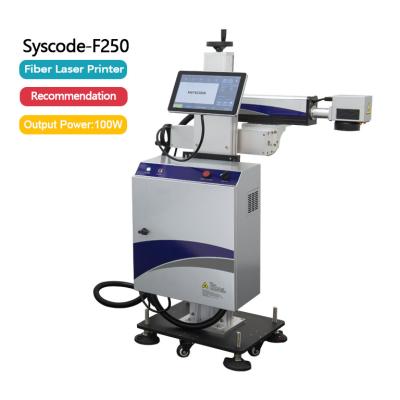 IP54 100W Fiber Laser Marking Machine Bottle Coding Safety Fiber Laser Marking System