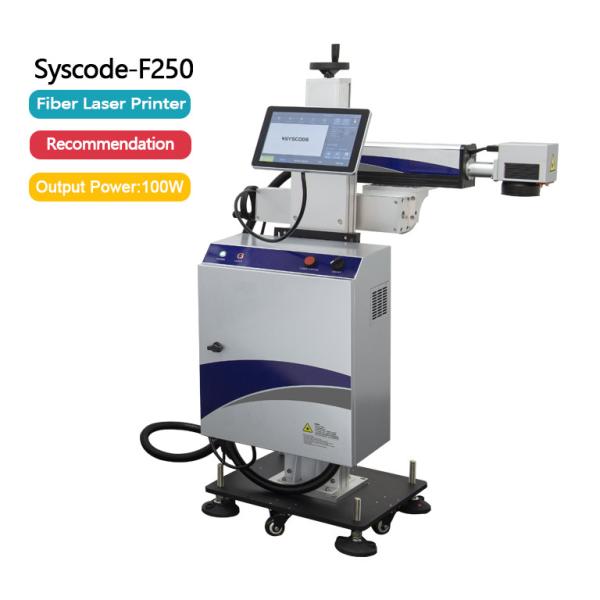 IP54 100W Fiber Laser Marking Machine Bottle Coding Safety Fiber Laser Marking System