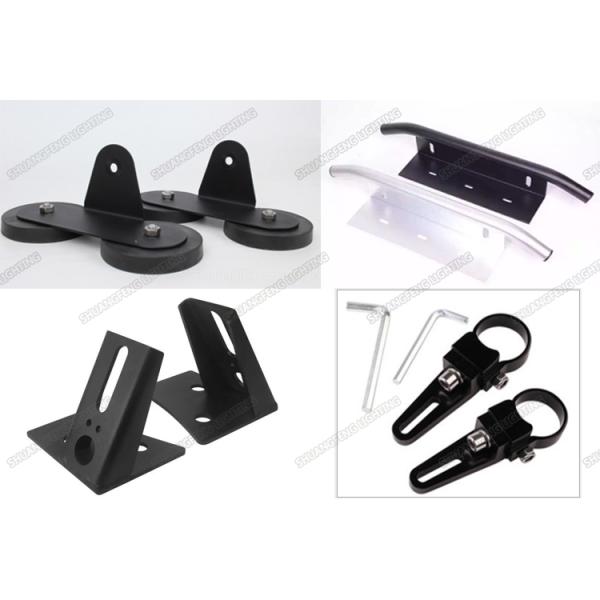 Black Automotive Lighting Accessories Steel Jeep Windshield Mounting Brackets 52'' 300W
