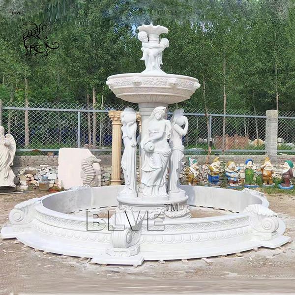 large Garden Marble Fountain Woman Statue For Outdoor Decoration