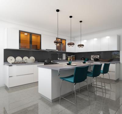 Home Design de interiores Pedra sinterizada para aparelho de despensa Porta do armário de cozinha