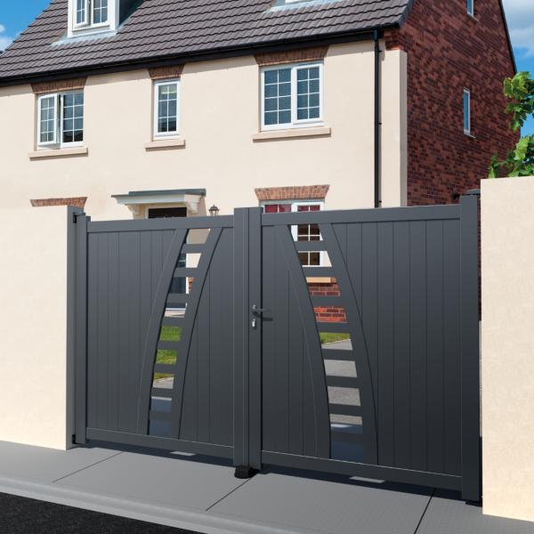 Домашний двор Алюминиевый профиль дверь двери 1,2 мм толщина долговечная