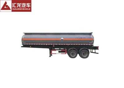 Carbon Steel Chemical Tank Trailer High Volumetric Efficiency for Nitric Acid