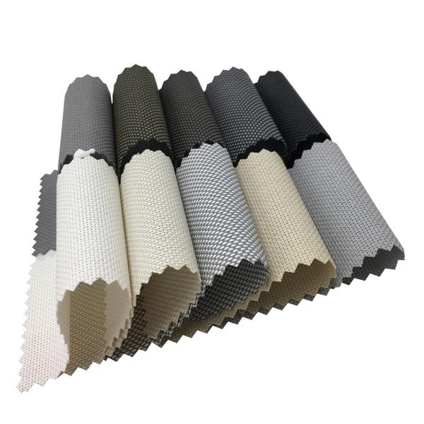 Tecido exterior simples de poliéster PVC Proteção solar Tecido de hotel Roller Blind Shades Tecidos