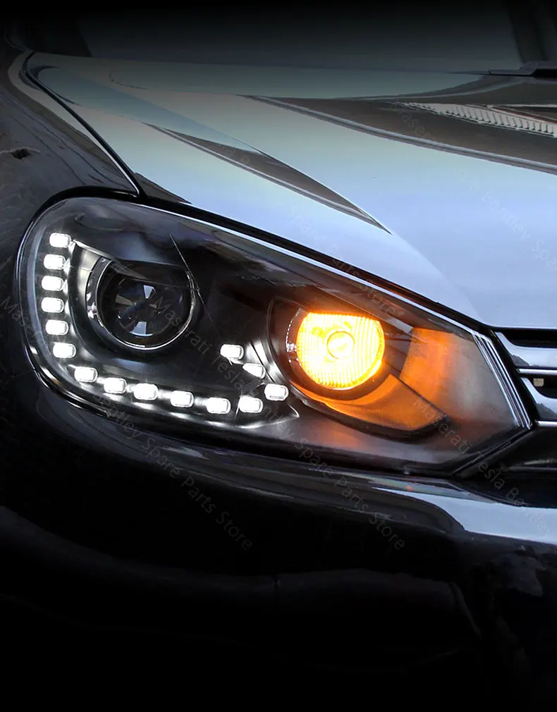 Сборка фар для Volkswagen VW Golf 6 Modification 6 Gti R20 Tear Eye DRL светодиодный передний фары