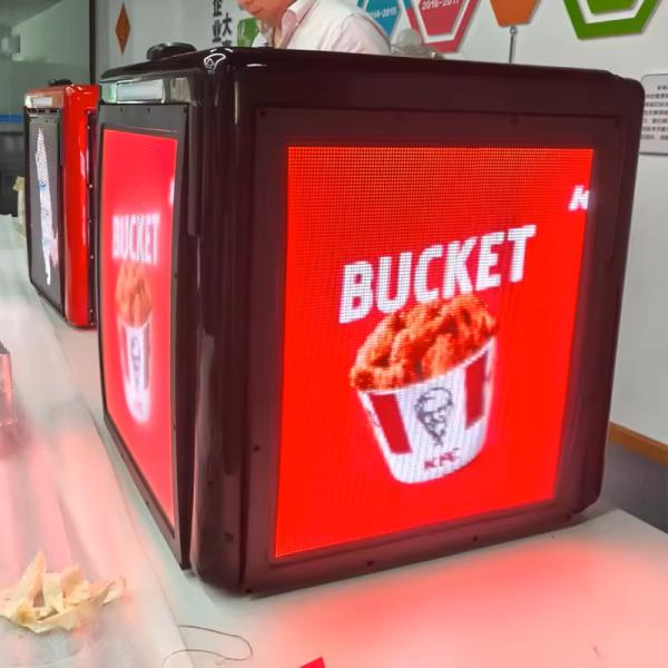 Boîte à emporter créative à LED à couleur complète pour la livraison de nourriture 5V
