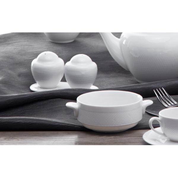 Ceramic Salt And Pepper Set With Saucer Tableware Accessories