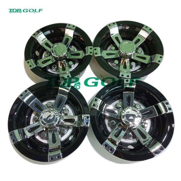 10 Inch Golf Cart Wheel Covers Black Chrome Rhox Vegas Wheel Cover 608291model