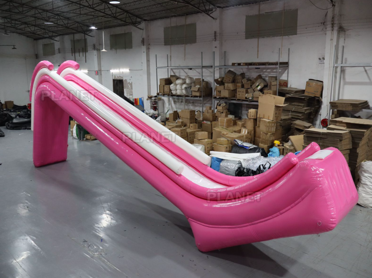 Customized Floating Inflatable Yacht Water Slide Inflatable Dock Slide for Sea Lake
