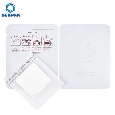 Sacos de filtro laterais do café do gotejamento da parte inferior lisa do reforço com válvula
