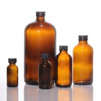 60 ml de mini-bouteilles de lotion en vrac 4 oz diffuseur de verre rond Boston