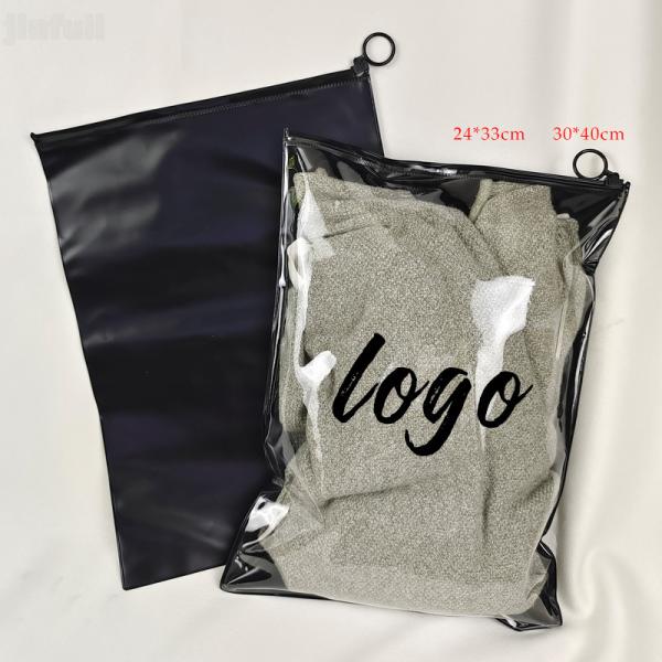 Custom Printed Clothing Zipper Packaging Bags For Clothing Brands