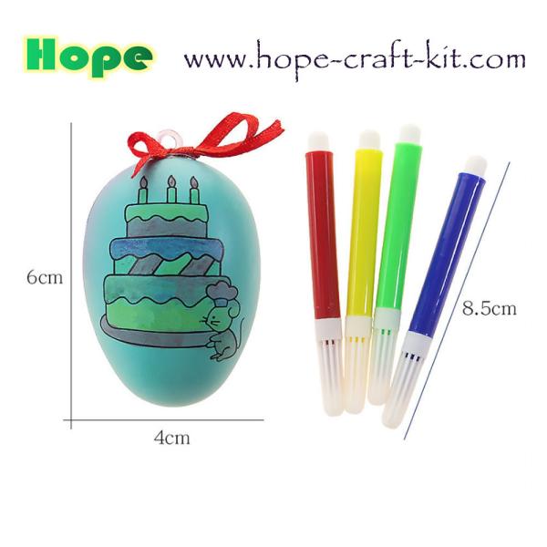 Assorted colors Plastic Easter eggs Gachapon Eggs surprise eggs Gacha Ball With 4 Colours Water Color Pen for kids DIY