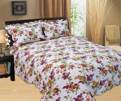 Durable Country Style Printed Quilt Set Hand Wash Natural Cotton Fabrics