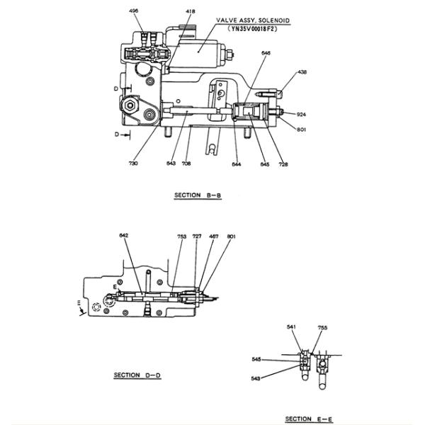 Excavador Parts del regulador YN10V01004F1 Kobelco 210 de la pompa hydráulica SK210-6