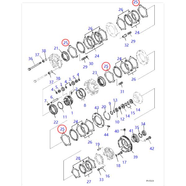 113-15-22720 Диск трения Komatsu Плита 1131522720 D21A D21AG D21E D31Q D31S D31SM PW128UU GD305A GD355A GD405A WA40 D