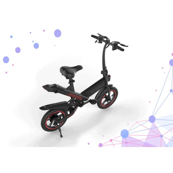 Green Lightweight Electric Bike , Electric Fold Up Bicycle High Performance