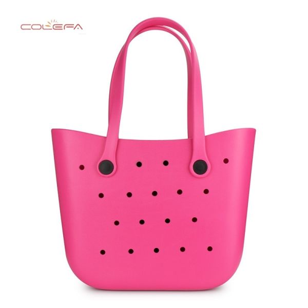Colefa Hot-selling Multi-color Bag New Perforated EVA Tote Bag Foreign Bestseller In-Stock Handheld Beach Tote Bag Wholesales