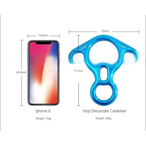 Outdoor Hardware Climbing Descender Figure Eight Ring for Rapid Descent Protection