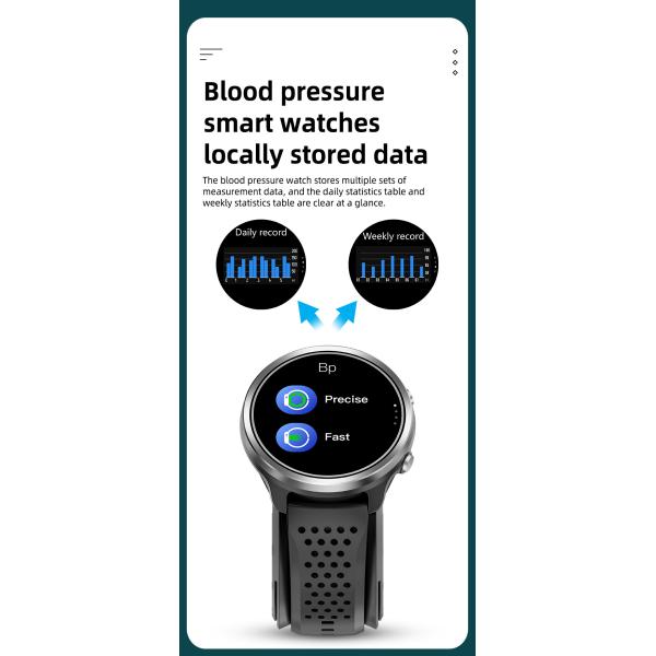 Montre intelligente P30 de moniteur de santé de tension artérielle d'ECG de pompe à air 1,3 pouces pour des soins de santé