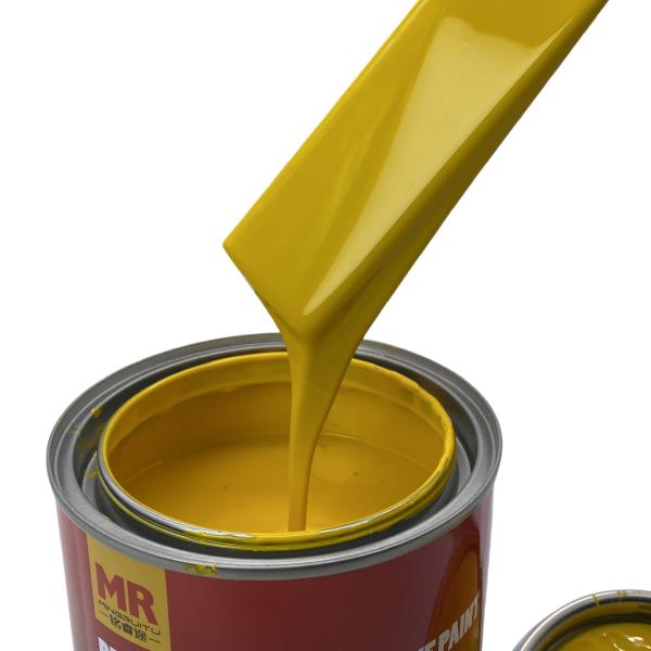 M211 2K Jaune moyen automobile Peinture de finition de couleur verdâtre et rougeâtre Variantes