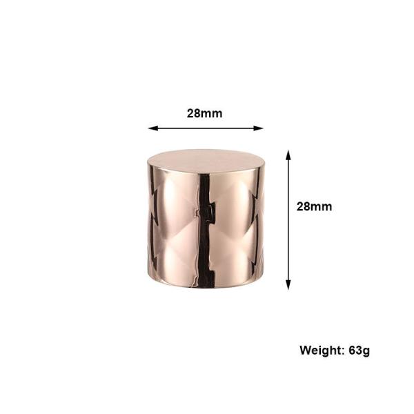 Custom Made Top Quality Round Zinc Alloy Luxury Perfume Bottle Magnetic Cap