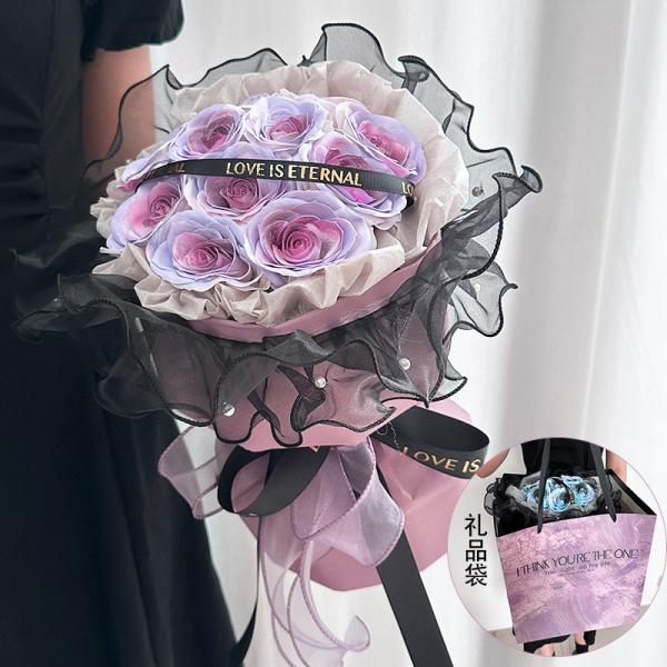 Wholesale of plum flower jam soap bouquets, Teachers' Day and Valentine's Day gifts, birthday gifts, preserved flowers and rose bouquets