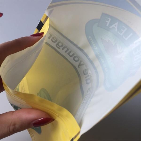 Plastic Rolling Tobacco Pouch Bag Baccy Bag With Zipper And Sticker